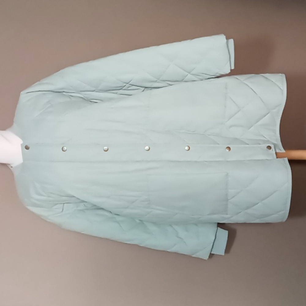Universal Threads Mint Green Full Zip/Snap Puffer… - image 1